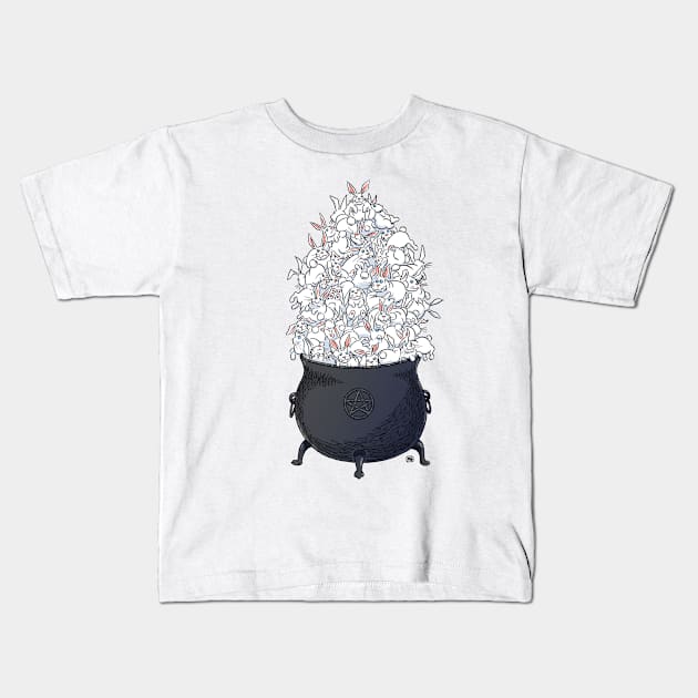 Big Cauldron of Rabbits Kids T-Shirt by matjackson